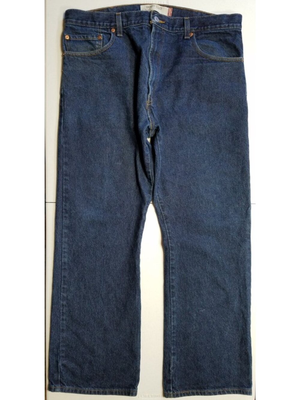 Levi's 517 Boot Cut 100% Cotton Dark Blue Denim Jeans Men W38 L30 Western Cowboy